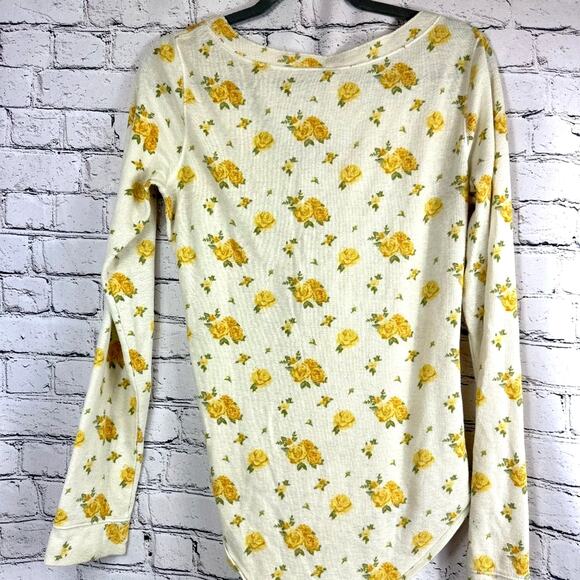 Free People Dylan Thermal Floral Bodysuit - Sunny Weather - XL - Picture 12 of 14